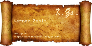 Kerner Zsolt névjegykártya